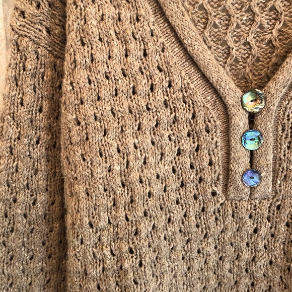 THE ICING * Natural Linen-Look Oversize Sweater - Picture 3 of 7